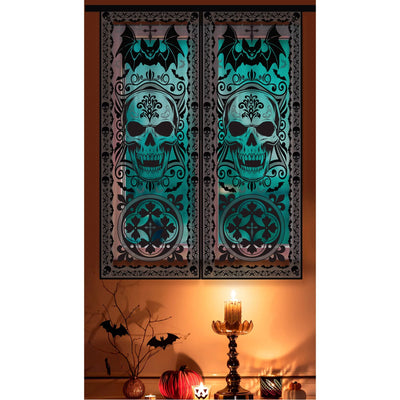 Totenkopf und Fledermaus Fensterdekoration-Guirca-Deinparadies.ch