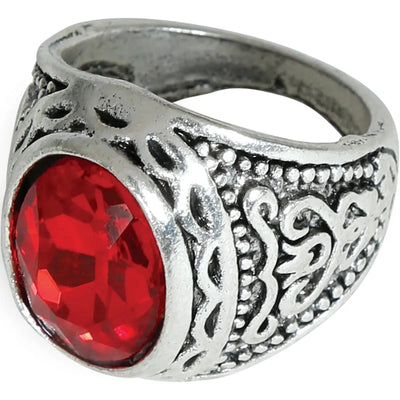 Vampir Fingerring mit Stein | rot-Guirca-Deinparadies.ch