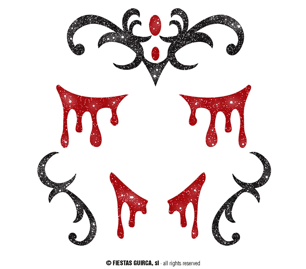 Vampirin Glitzer Klebetattoo-Guirca-Deinparadies.ch