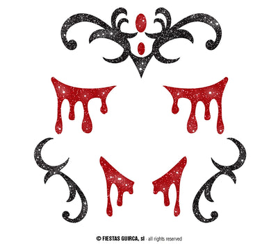 Vampirin Glitzer Klebetattoo-Guirca-Deinparadies.ch