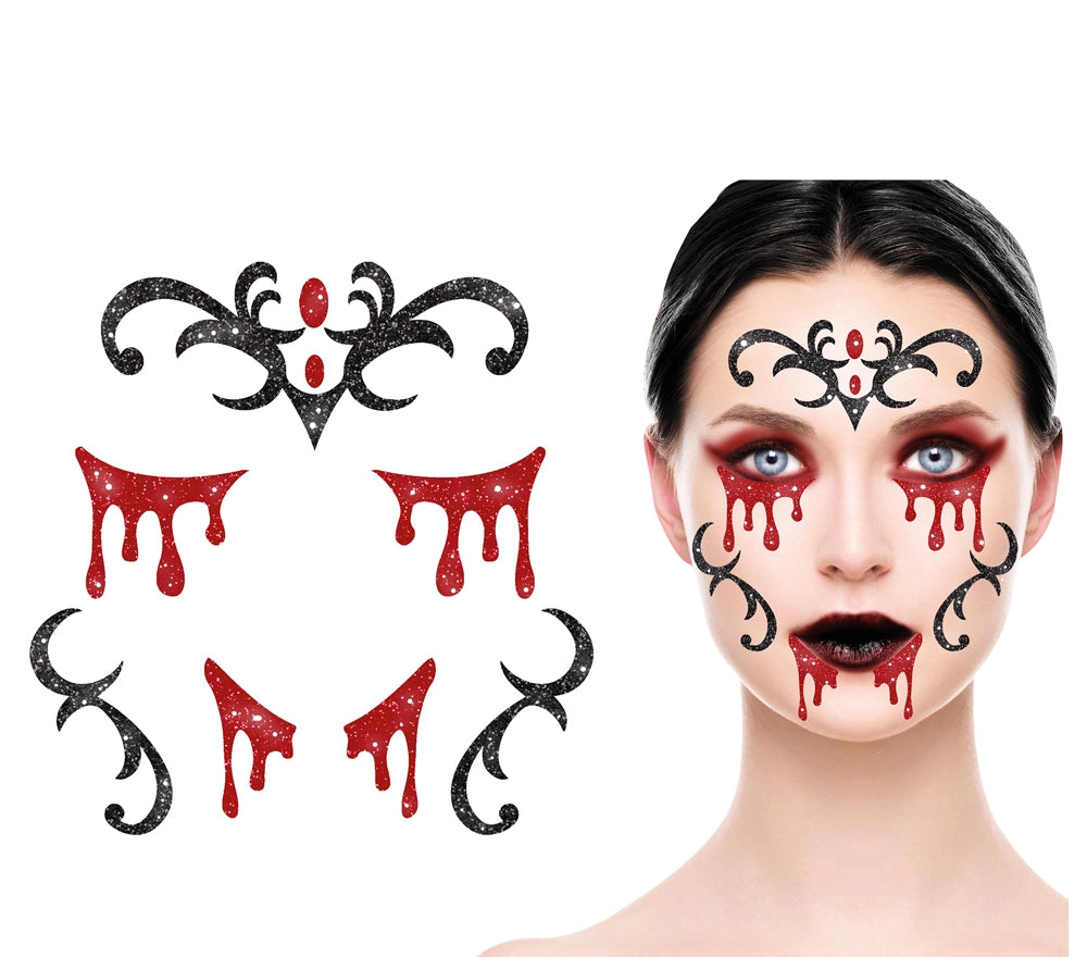 Vampirin Glitzer Klebetattoo-Guirca-Deinparadies.ch