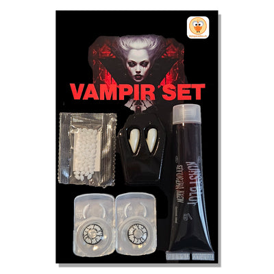 Vampirset mit Kontaktlinsen und Blut-Catcher-Deinparadies.ch