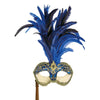 Venezianische Maske mit Stab blau Maskworld bei Deinparadies.ch