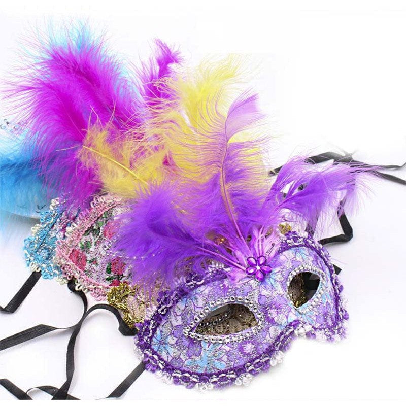 Venetian Masks with Stone Party Owl Supplies Deinparadies.ch