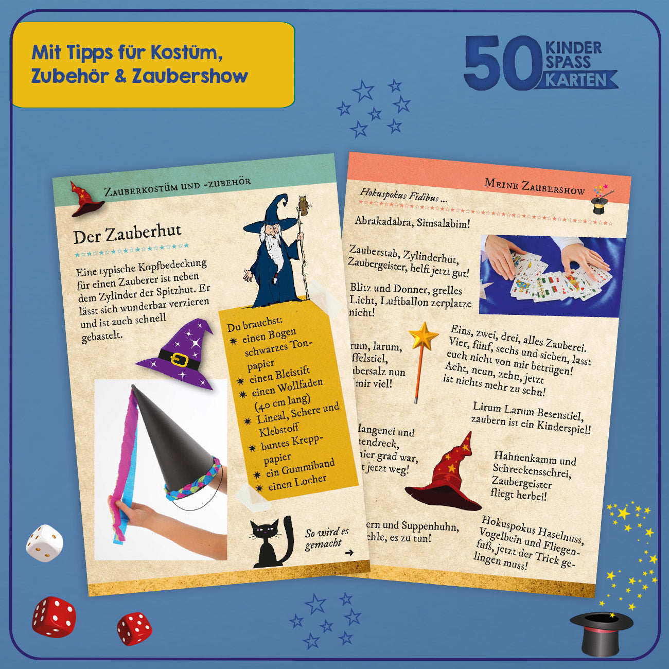 Amazing magic tricks | 50 children's fun cards