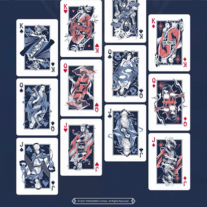 Warriors Of Three Kingdoms (Blue) Playing Cards | YOKAGAME-David Jon-Deinparadies.ch