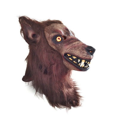 Werewolf Mask Latex with Fur Party Owl Supplies Deinparadies.ch