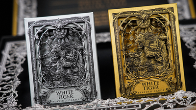 Juego de caja de oro negro tigre blanco | Arca jugando a las cartas