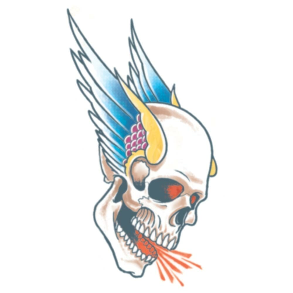 Winged Skull Biker | Klebetattoos-Tinsley Transfers-Deinparadies.ch