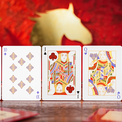 Year of the Horse (Red) Playing Cards | TCC Fashion-TCC PLAYING CARDS CO. LIMITED-Deinparadies.ch