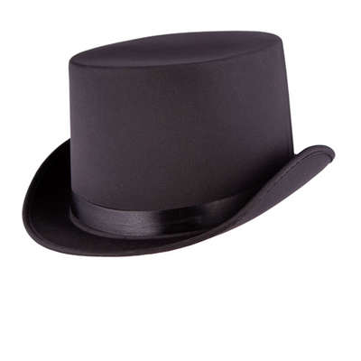 Top hat satin | black