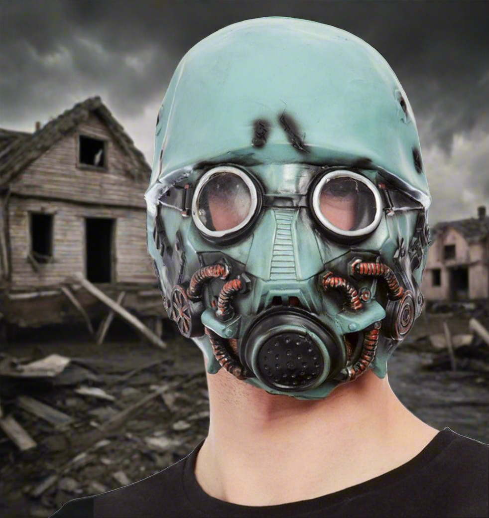 Latex mask poison gas mask