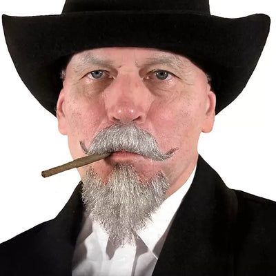 Echthaar Bartset Van Dyke | weiss