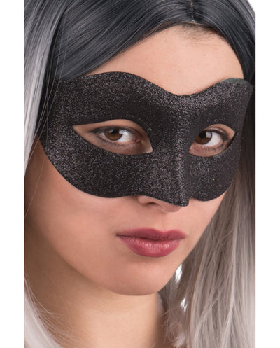 Schwarze Glitzermaske