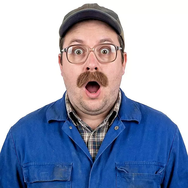 Dicker Echthaar Schnurrbart | grau