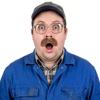 Dicker Echthaar Schnurrbart | braun