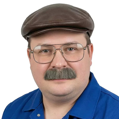 Dicker Echthaar Schnurrbart | braun