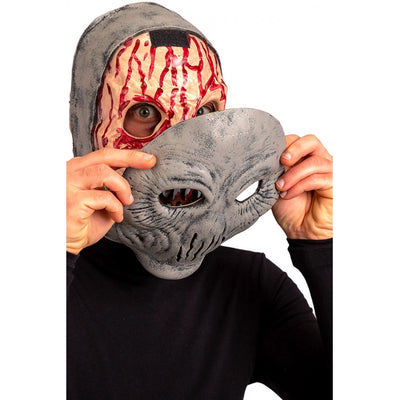 Alien Horror Maske mit Doppelgesicht