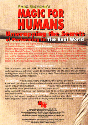 Magic For Humans | Frank Balzerak 