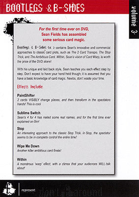 Bootlegs and B-Sides - Volume 3 | Sean Fields 