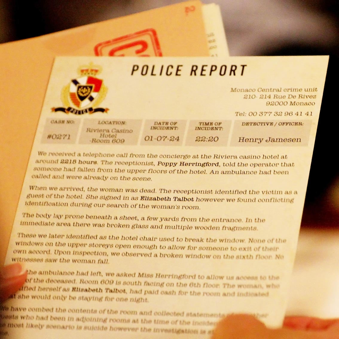 Murder Mystery At the Casino