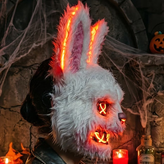 Crazy Rabbit Maske mit LED