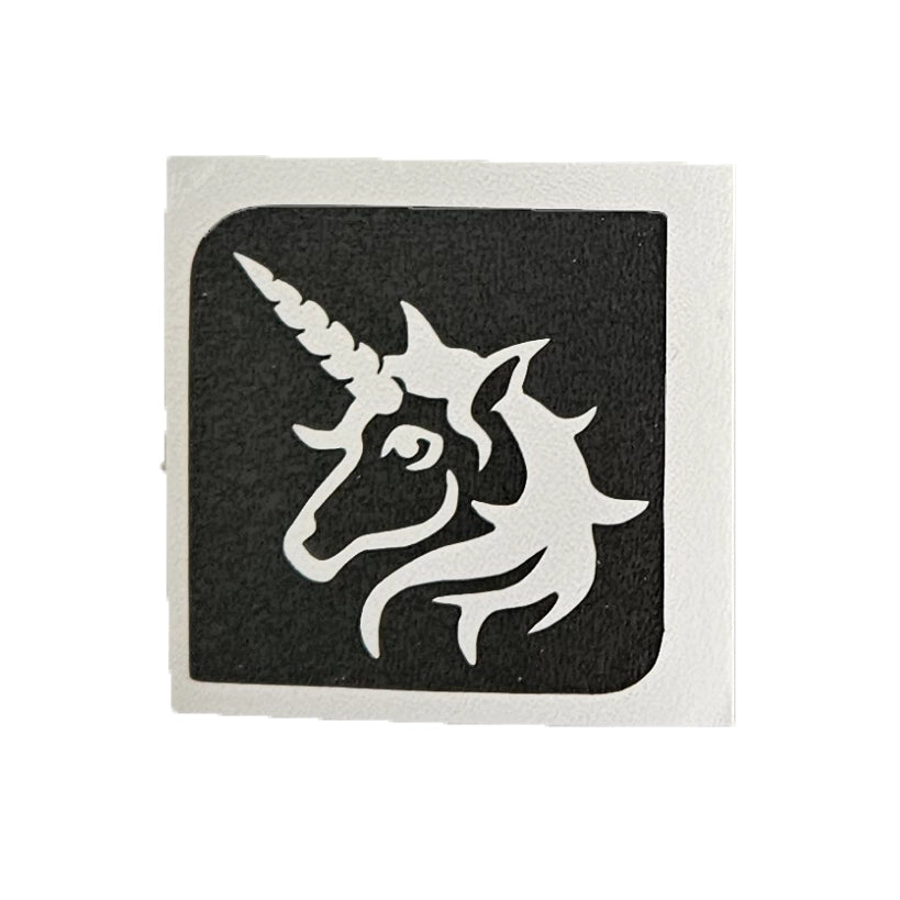 Glitter-Tattoo Schablone | 15x Einhorn