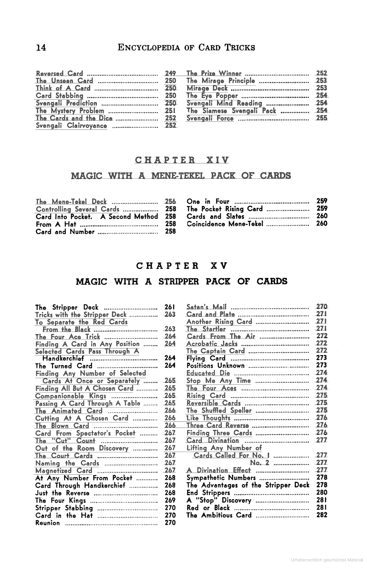 Encyclopedia of Card Tricks by Jean Hugard