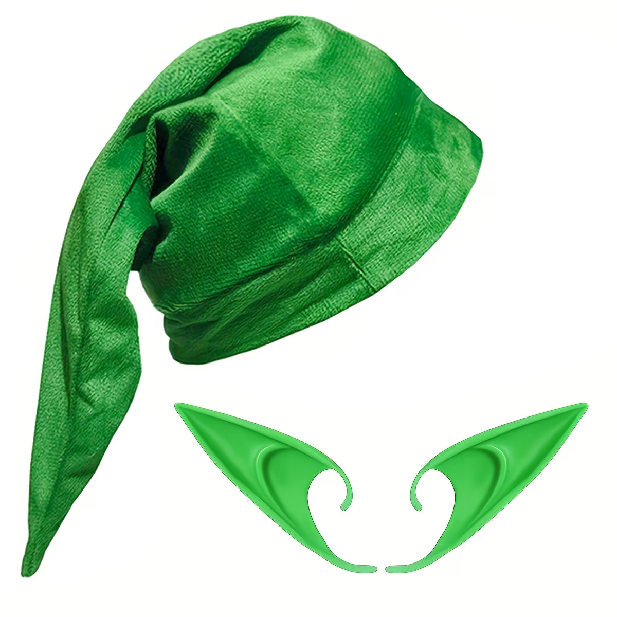 Grüner Elfenhut mit grünen Ohren