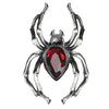 Spinne mit rotem Sterin Fingerring