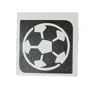 Glitter-Tattoo Schablone | 15x Fussball