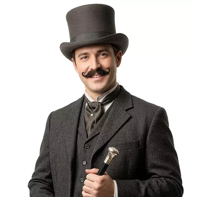 Gentleman Echthaar Schnurrbart | grau