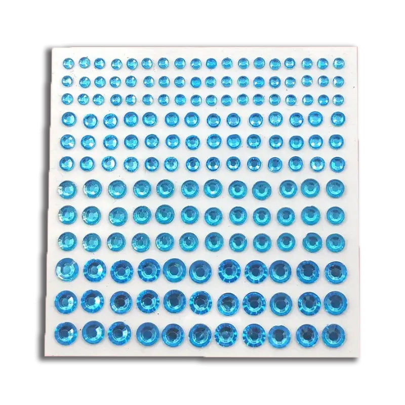 Adesivi con strass e pietre glitterate - Blu - Accessori per feste a forma di gufo