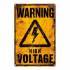 Metallschild | Warning High Voltage