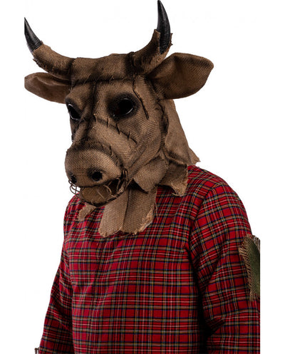 Horror Stier Maske aus Jute