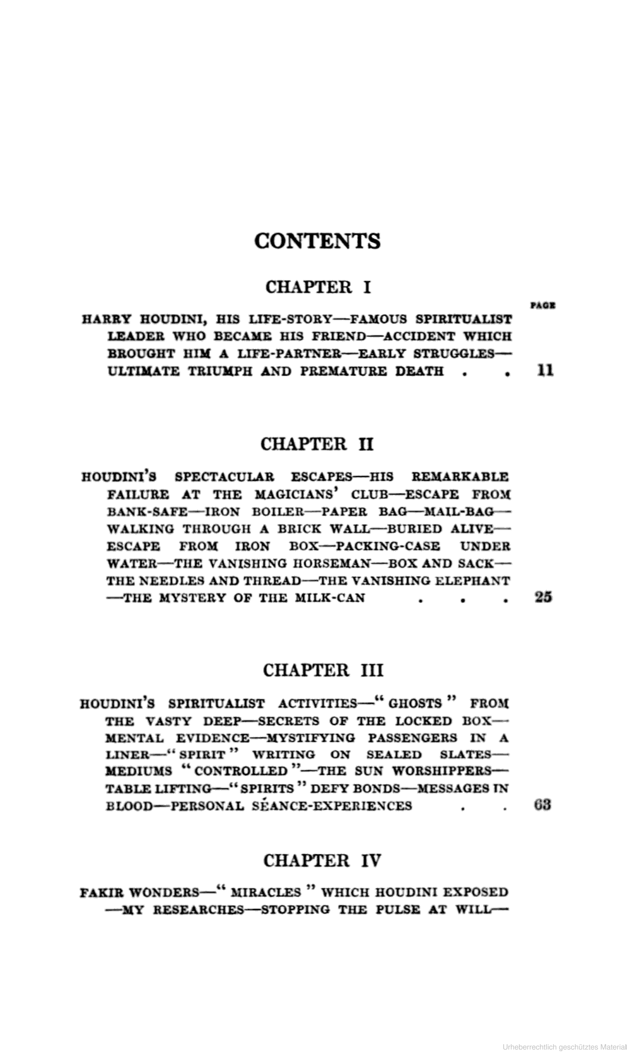 The Secrets of Houdini
