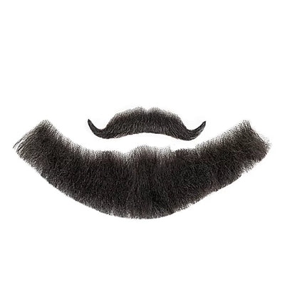 Kapitän Bartkombination Echthaar schwarz