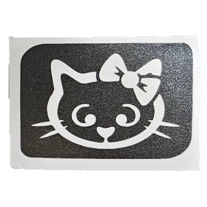 Glitter-Tattoo Schablone | 10x Katze