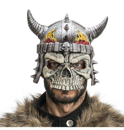 Wikingerhelm mit Totenkopf und Hörnern