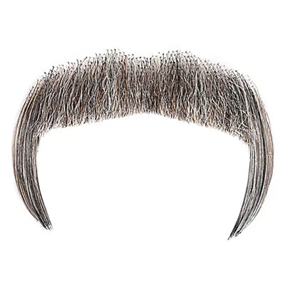 Macker Schnurrbart | Echthaar grau