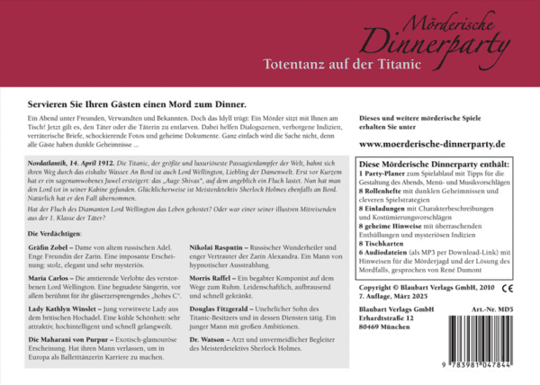 Cena omicida: Dance of Death on the Titanic