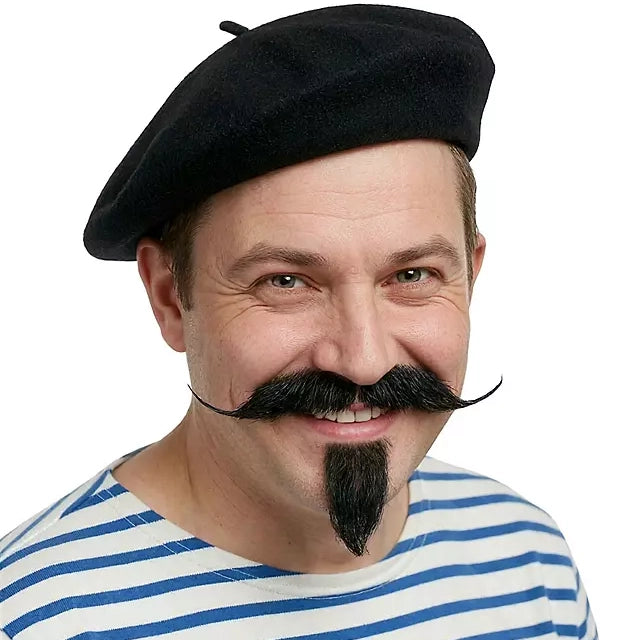 Musketier Echthaar Bartset | schwarz