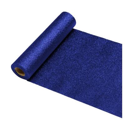Tischläufer Glitterstoff Premium | blau