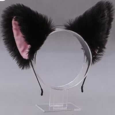 Hair -ripped black cat ears