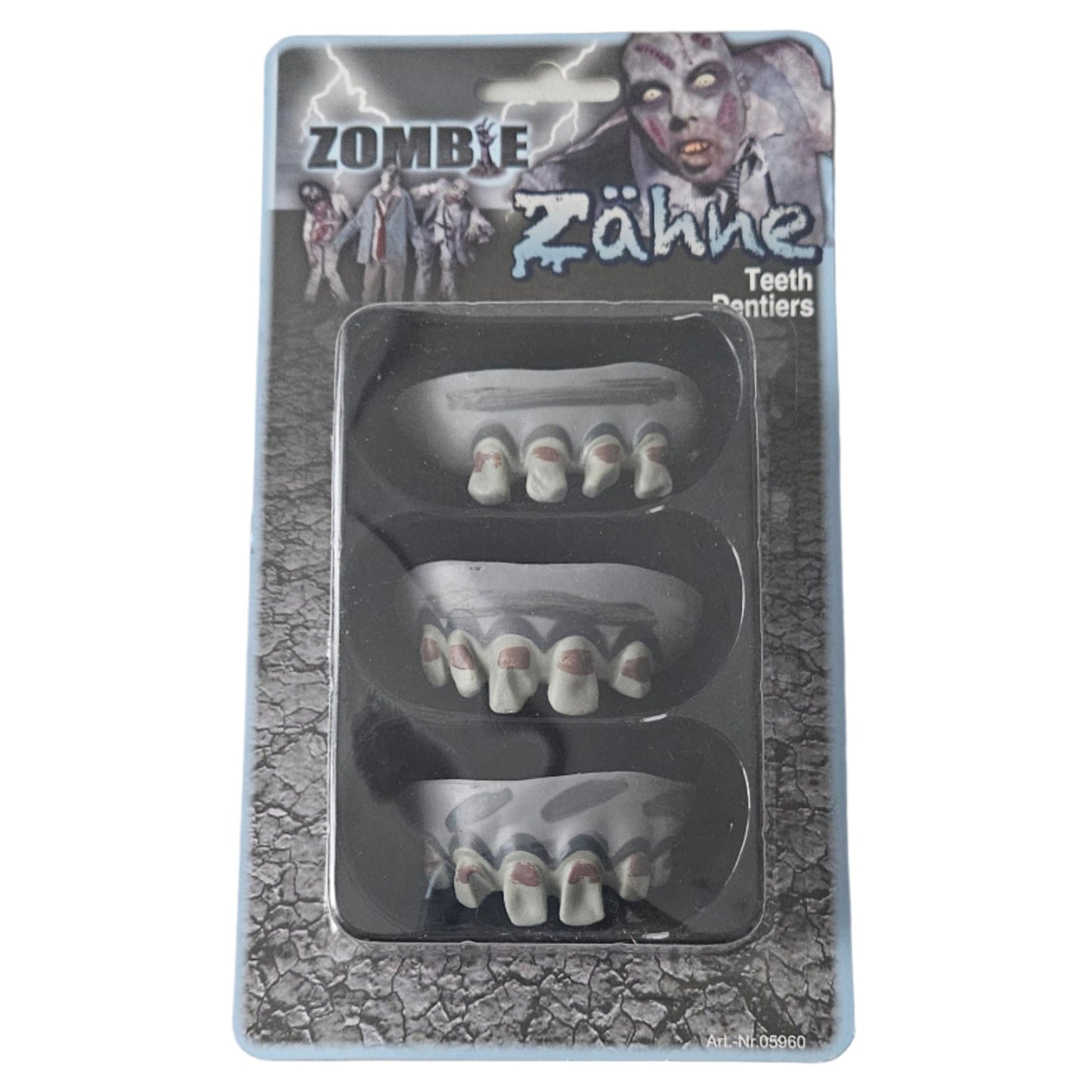 Zombiezähne Gebiss 3 Stk.