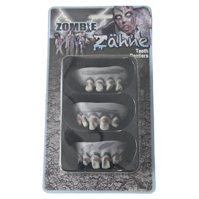 Zombiezähne Gebiss 3 Stk.