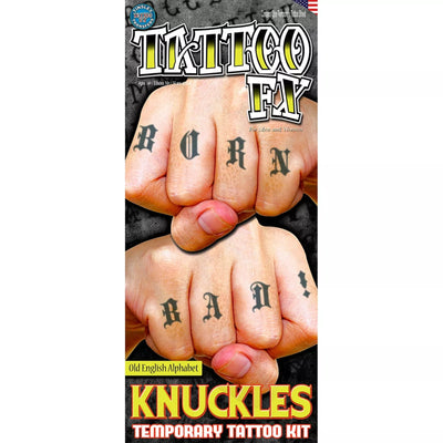 Fingertattoos Old English Alphabet | Klebetattoos