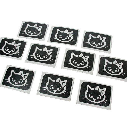 Glitter-Tattoo Schablone | 10x Katze