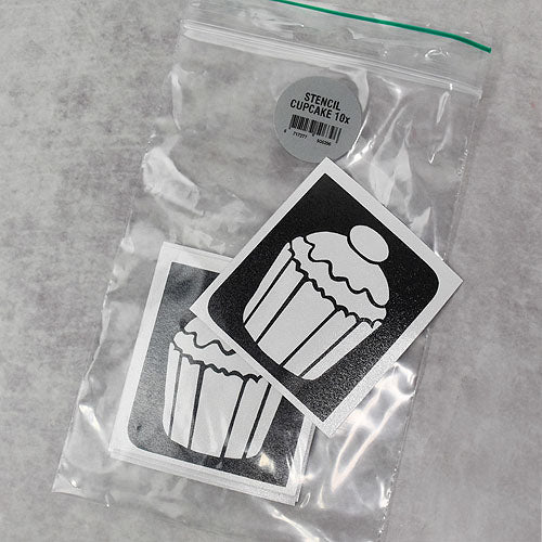 Glitter-Tattoo Schablone | 10x Cupcake