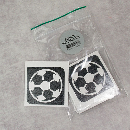 Glitter-Tattoo Schablone | 15x Fussball